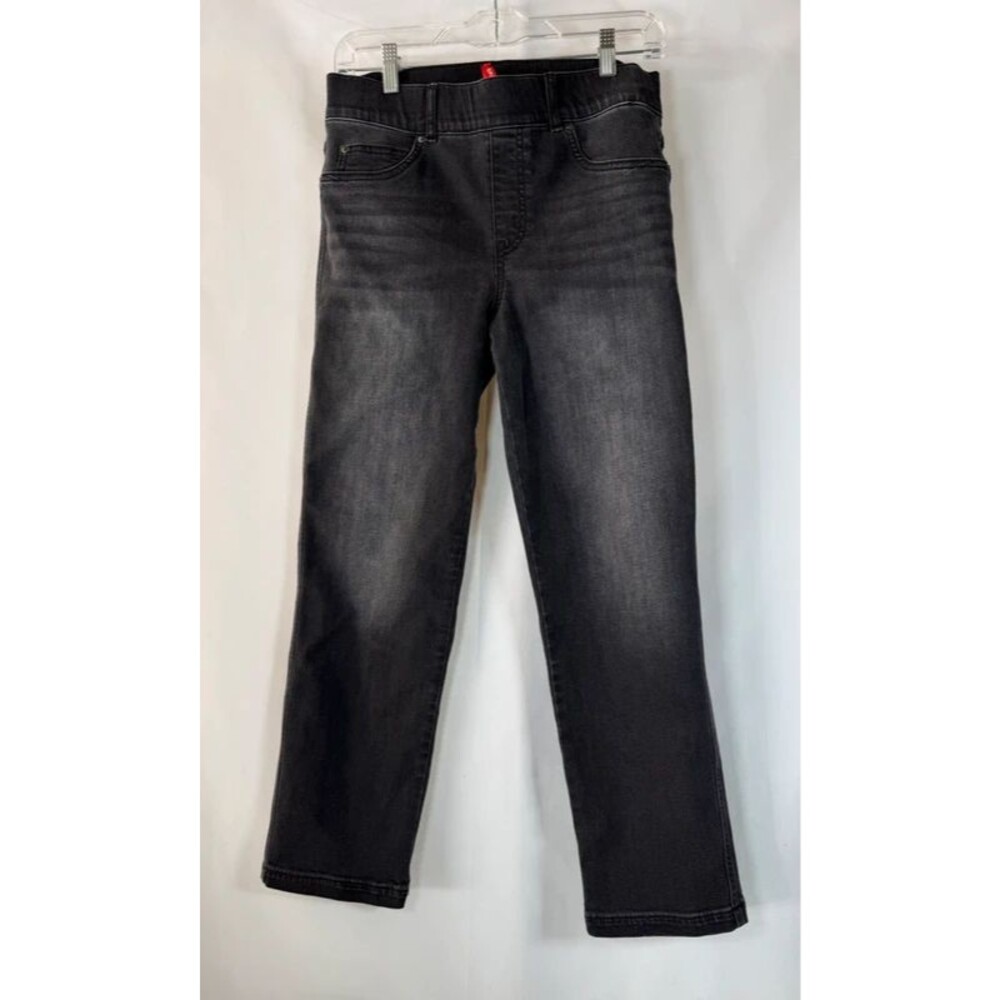 SPANX Charcoal Black Washed Denim Jeans Medium Petite
